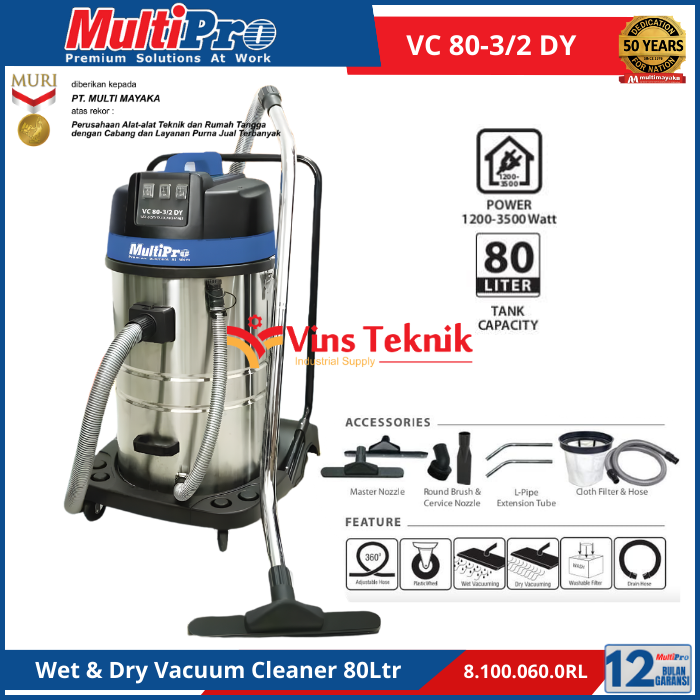 3 Pcs Set Tang Listrik Cr-V TOTAL THT2K0302